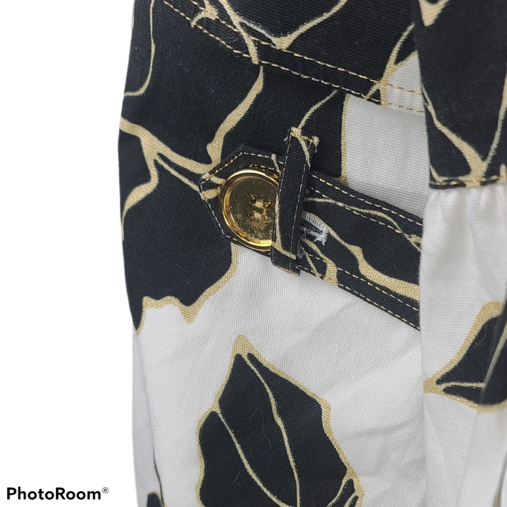 Cache Vintage White Print 3/4 Puff Sleeve Jacket S - Picture 7 of 11
